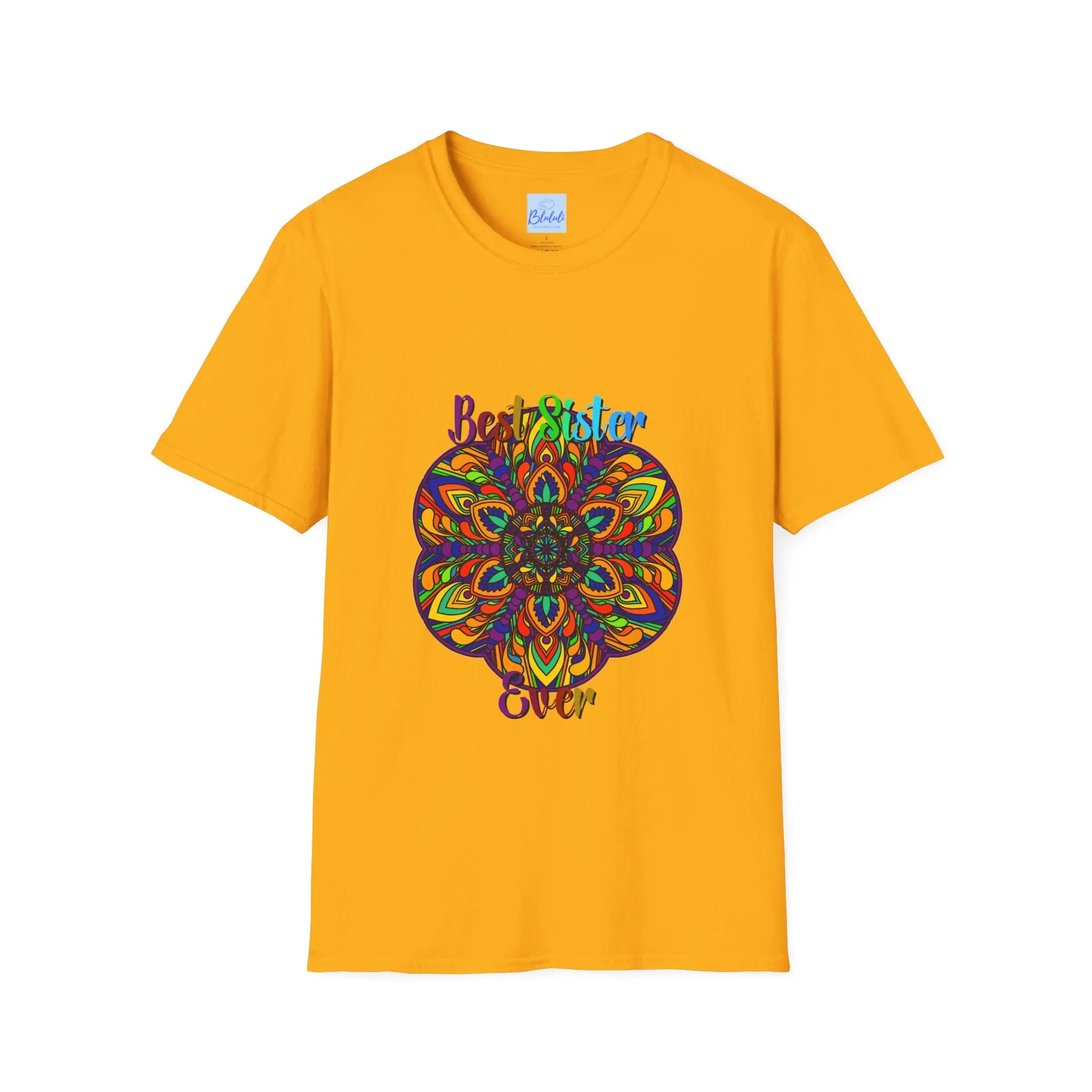 Mandala Art Gift Softstyle T-Shirt - Hand-Drawn Design