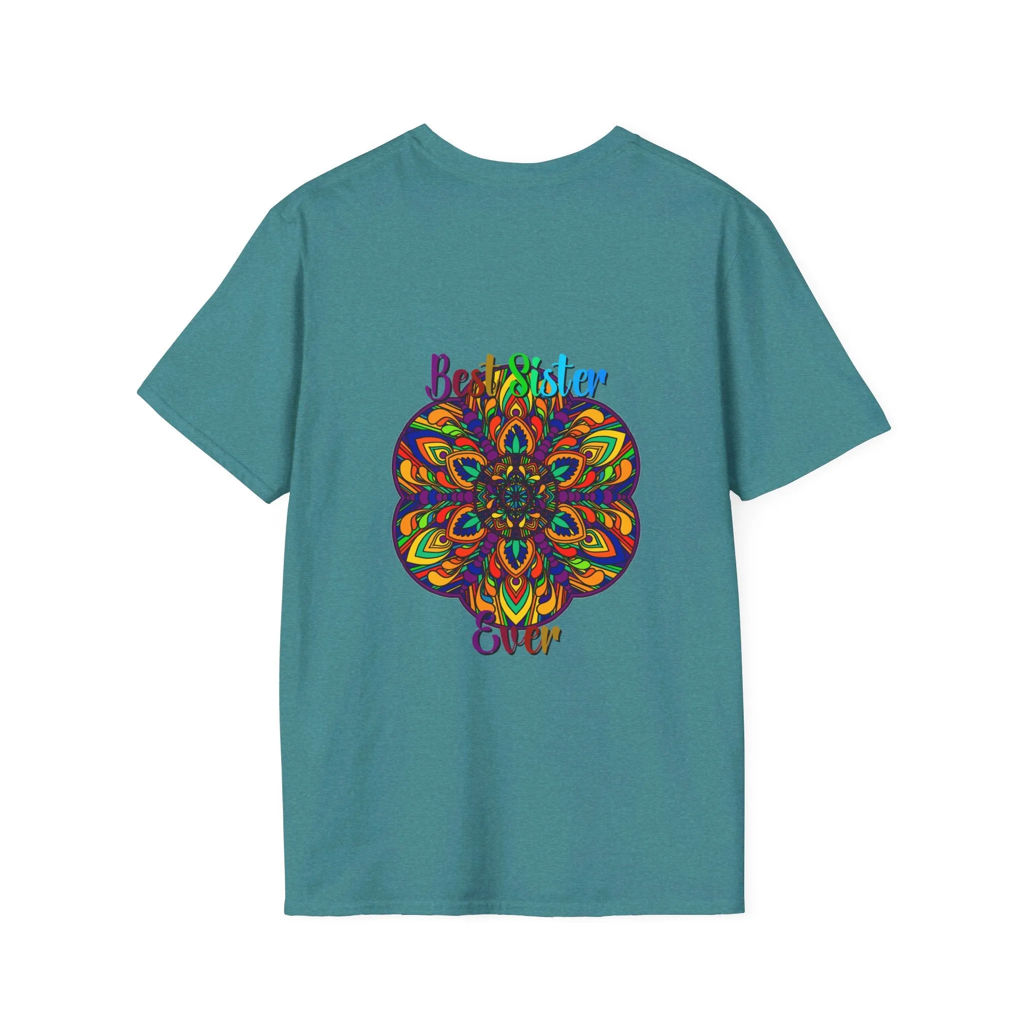 Mandala Art Gift Softstyle T-Shirt - Hand-Drawn Design