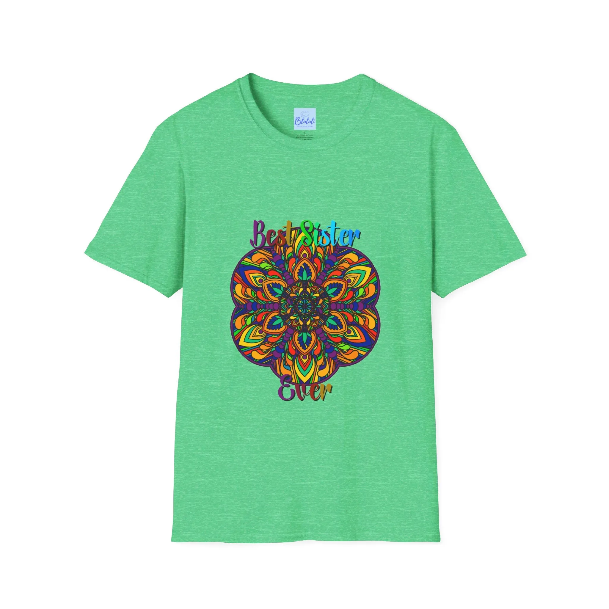 Mandala Art Gift Softstyle T-Shirt - Hand-Drawn Design