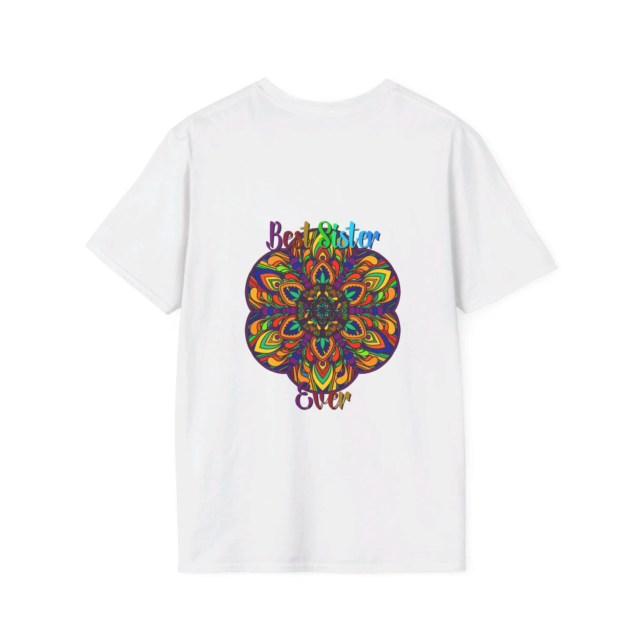 Mandala Art Gift Softstyle T-Shirt - Hand-Drawn Design