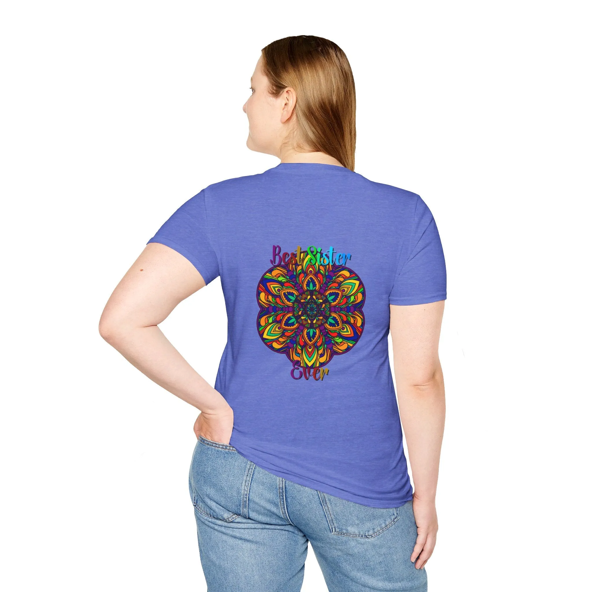 Mandala Art Gift Softstyle T-Shirt - Hand-Drawn Design