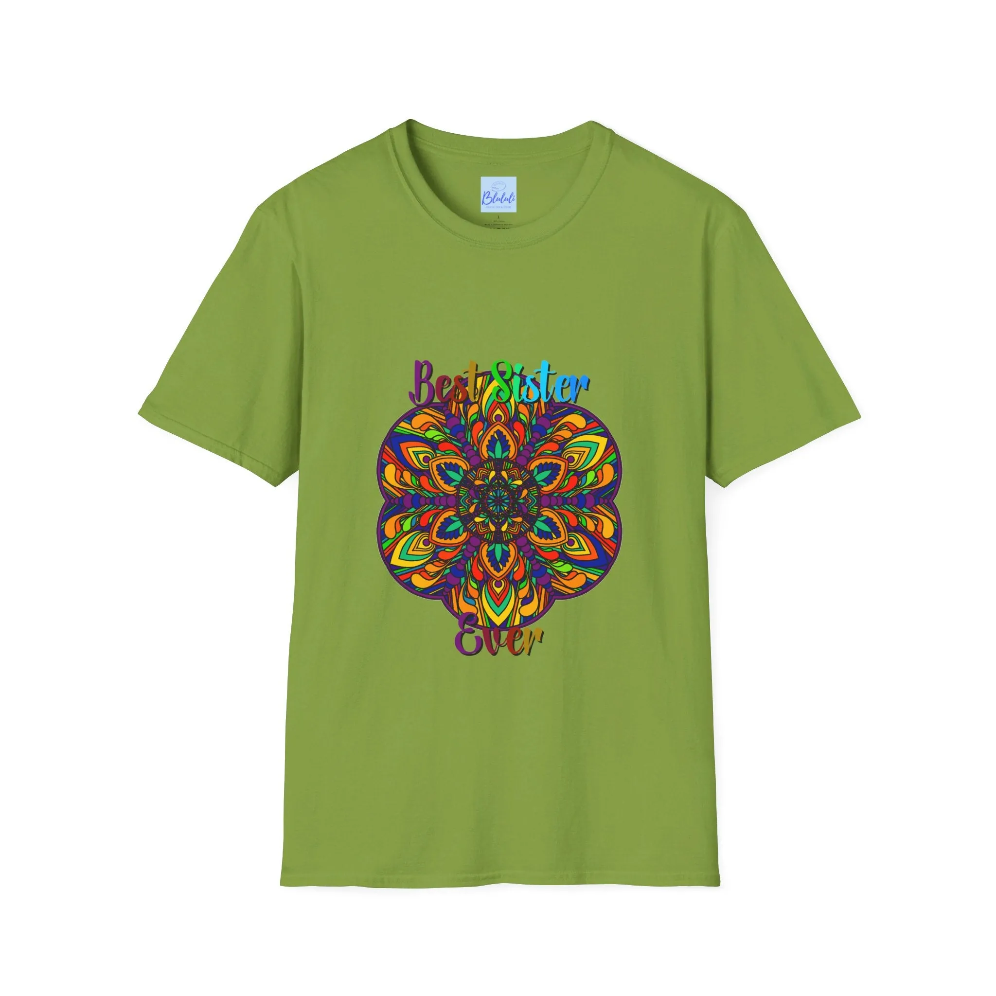 Mandala Art Gift Softstyle T-Shirt - Hand-Drawn Design