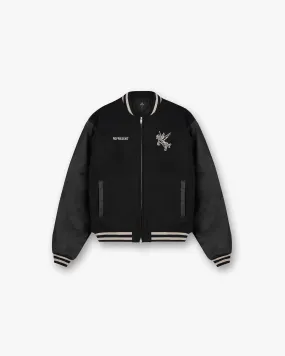 Mascot Wool Varsity Jacket - Jet Black