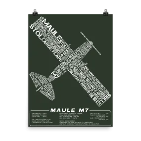 Maule M7 Aircraft Typography Art