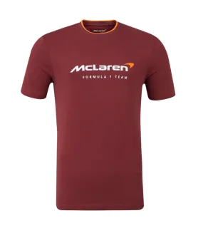 McLaren F1 Men's Core Essentials T-Shirt -Port Red/Smoke Green