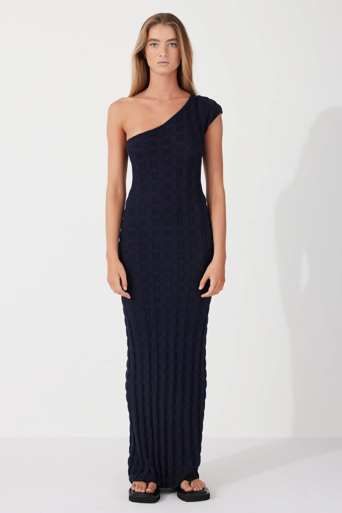 Midnight Textured Knit Dress