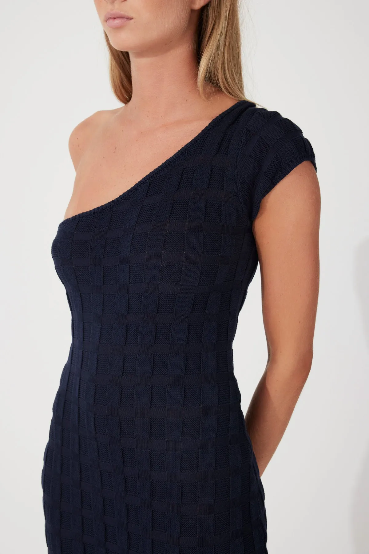 Midnight Textured Knit Dress