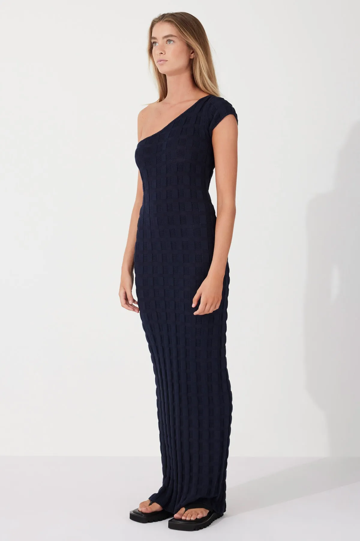 Midnight Textured Knit Dress