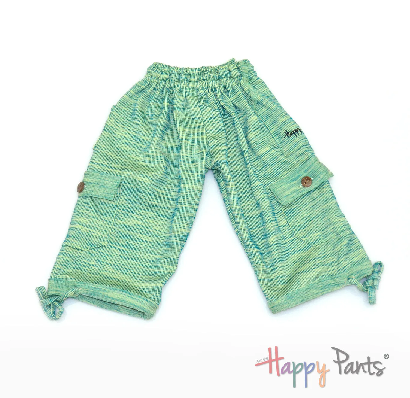 Midori Splash Green Kids Boardshorts 3/4 Shorts