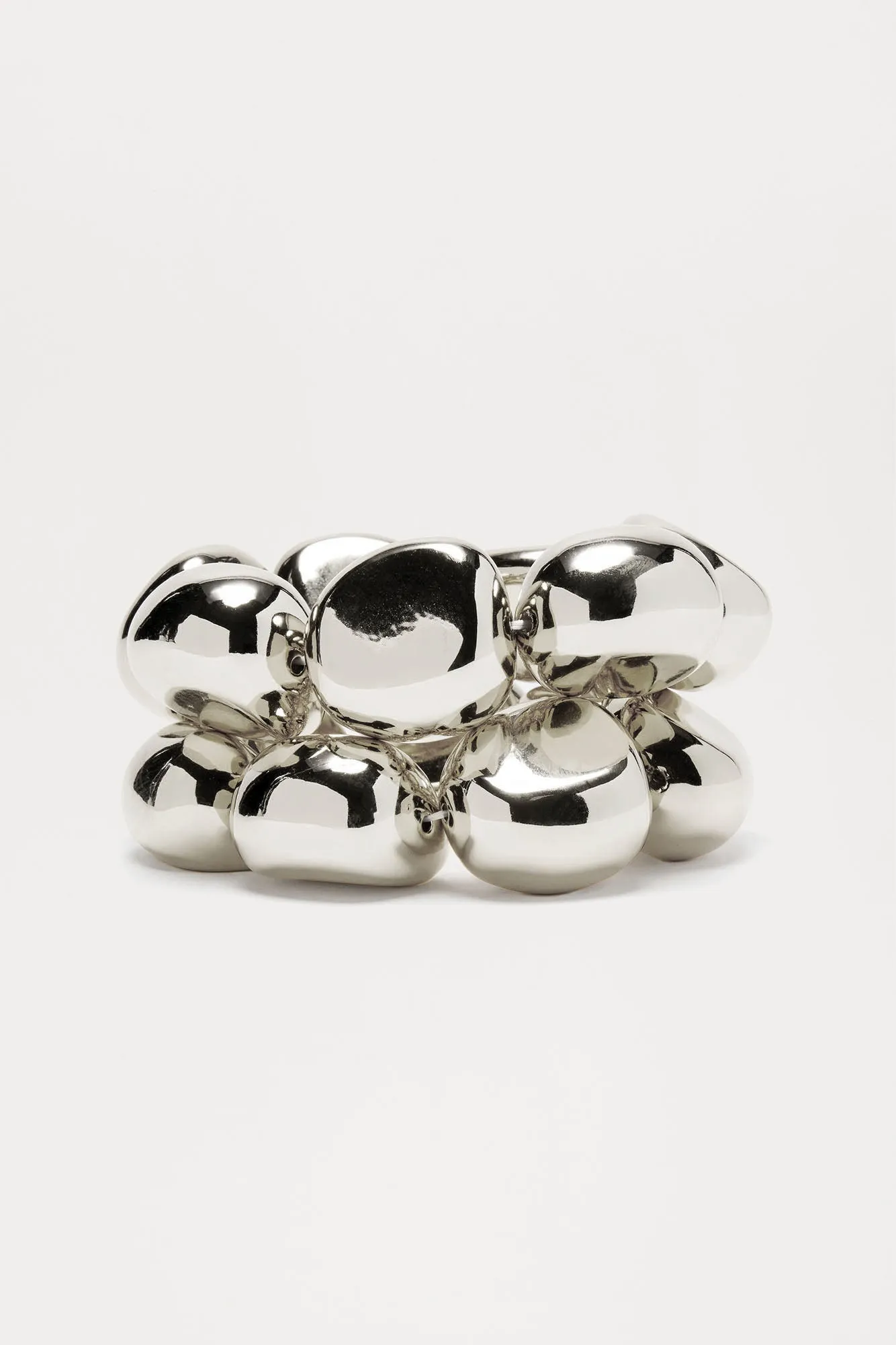 Moon Rocks 2 Piece Bracelet Set - Silver