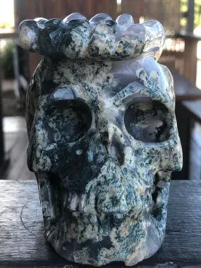 Moss Agate Free Spirit Skull [1k1381]