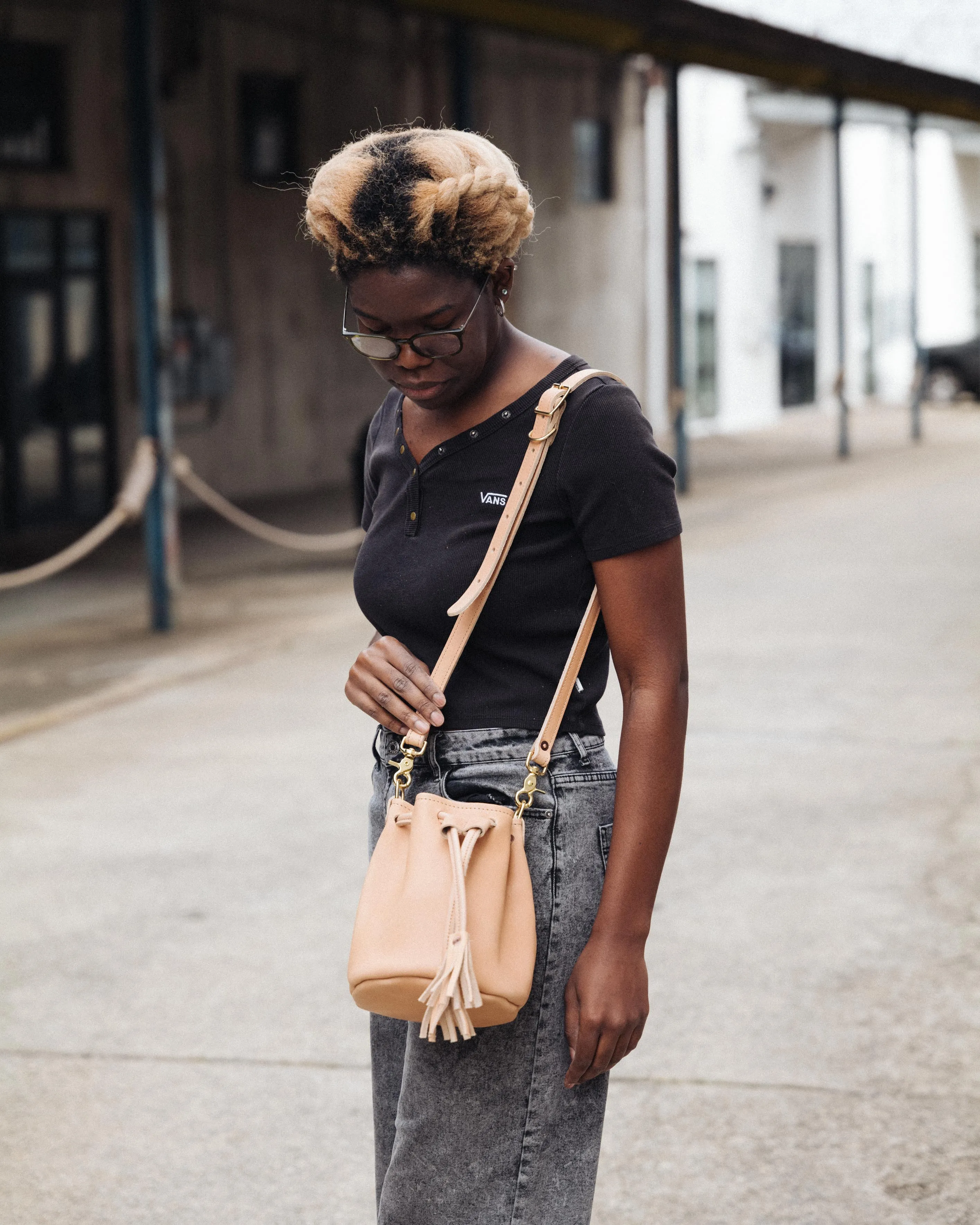 Natural Essex Mini Bucket Bag