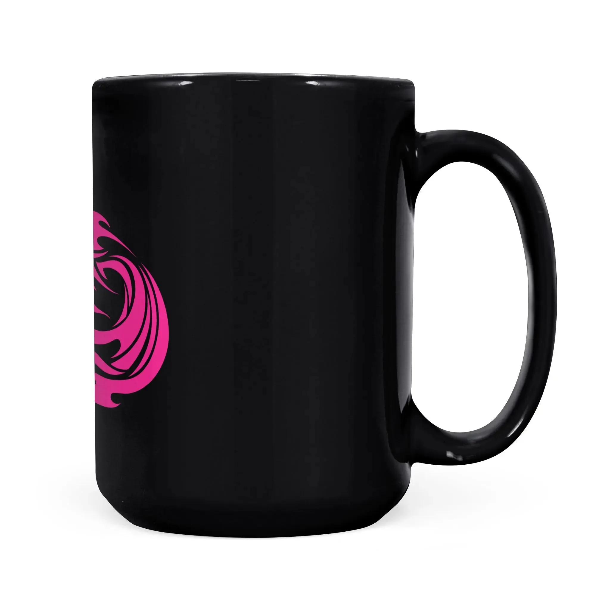 New Pink Fox Gamer Girl Black Mug - Perfect for Gaming Enthusiasts