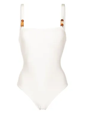 New Pois Solid Straps Swimsuit