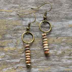 Ngawa Picture Jasper Dangle Earrings