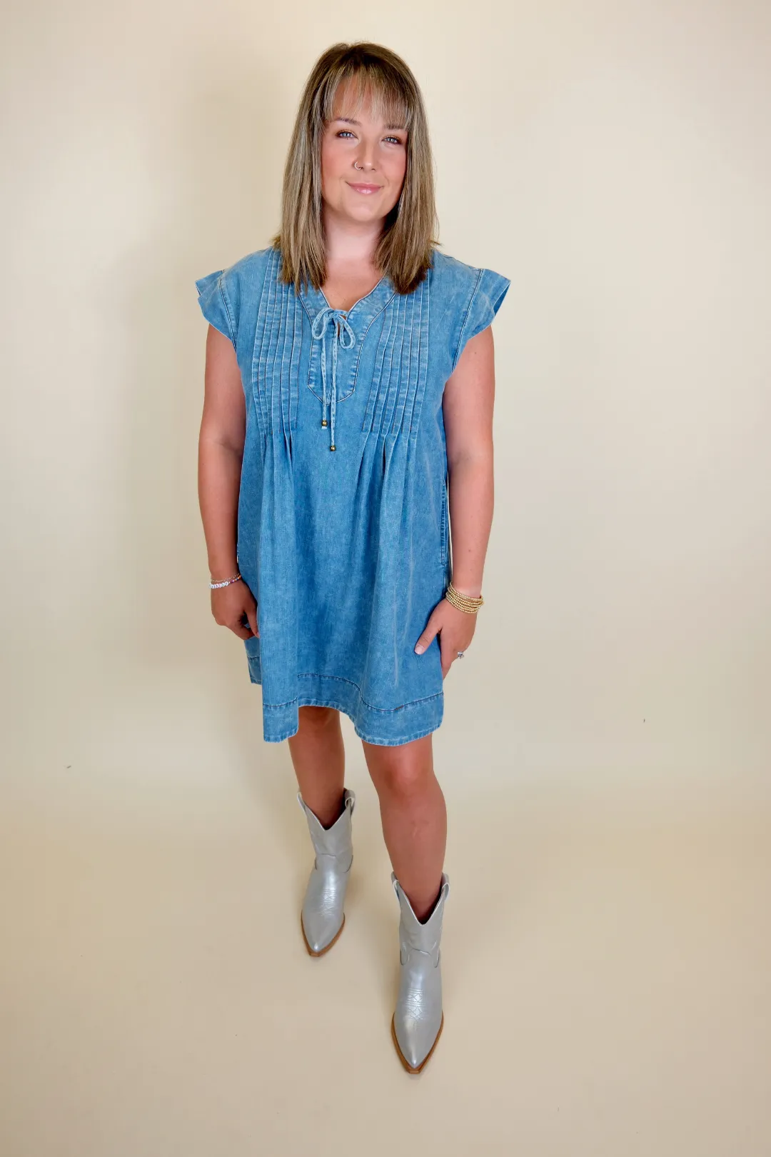 Nights In Nashville Denim Dress