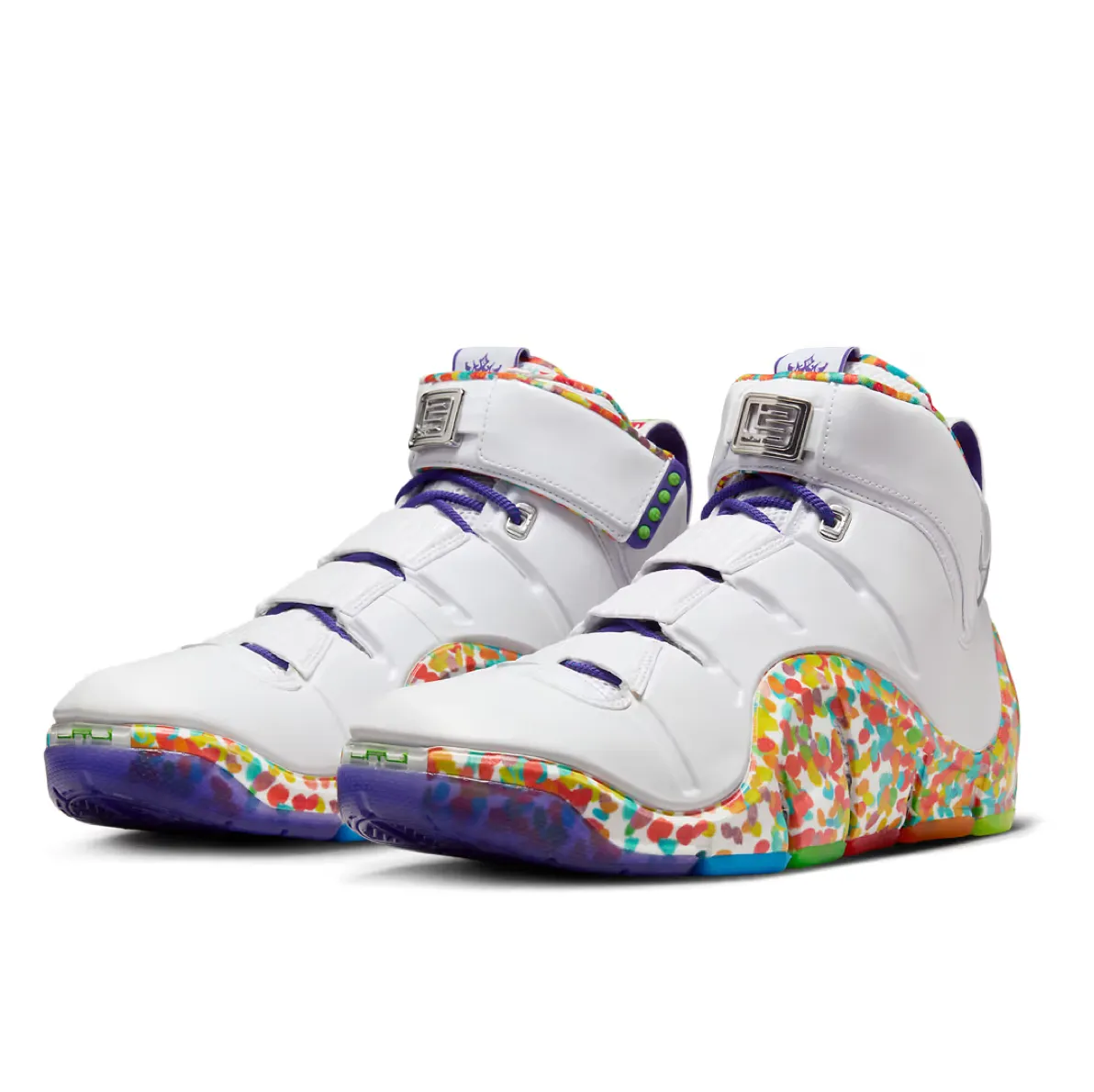 NIKE LEBRON IV  FRUITY PEBBLES™ - WHITE/TRUE RED-MEAN GREEN-VARSITY PURPLE