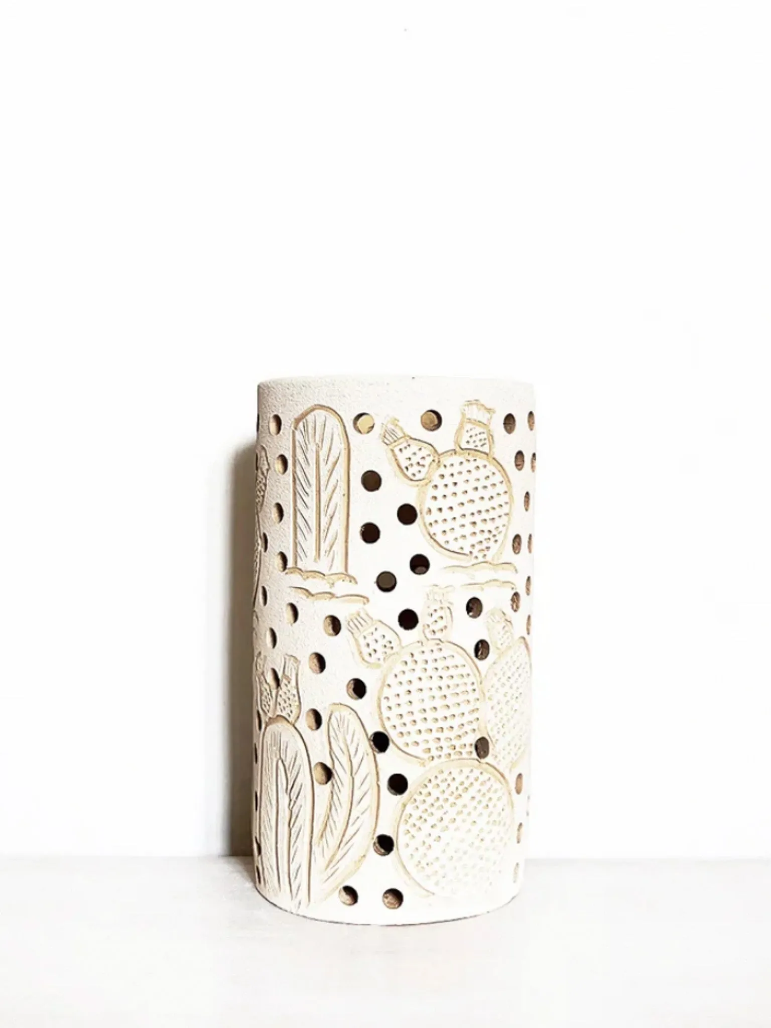 Nopalito Clay Votive Holder