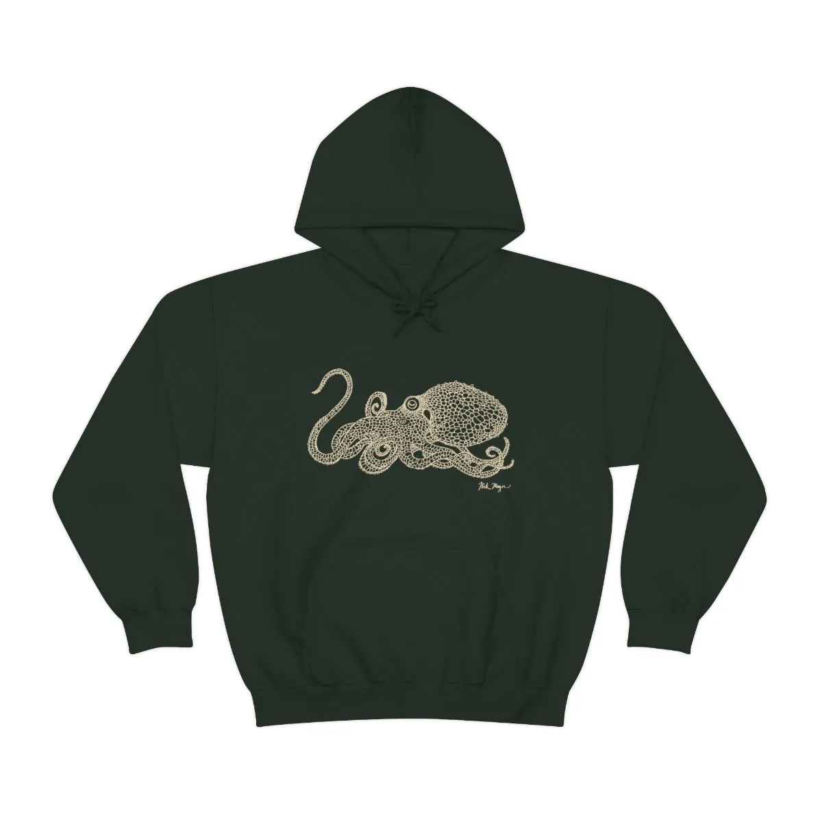 Octopus Drawing Warm Hoodie