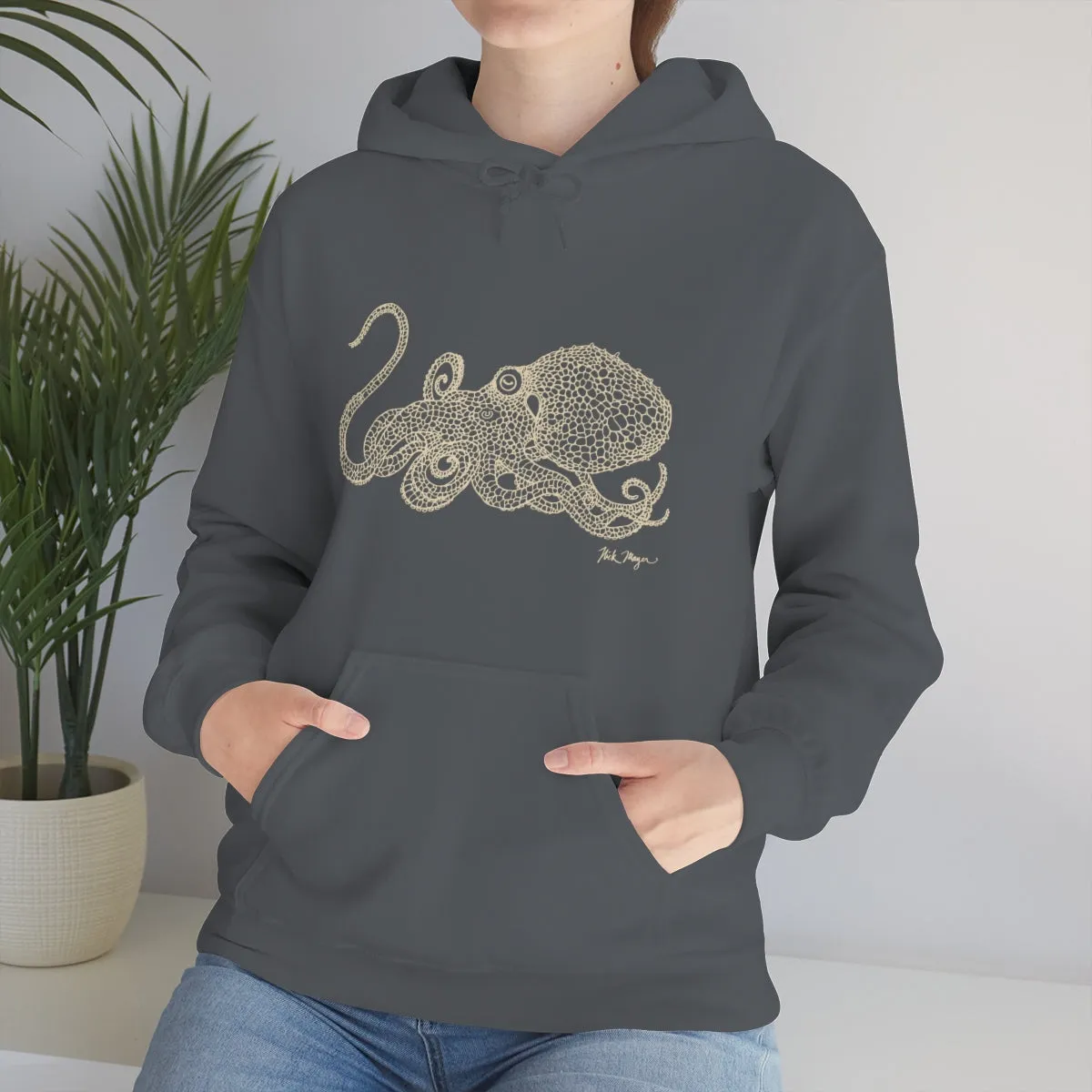 Octopus Drawing Warm Hoodie