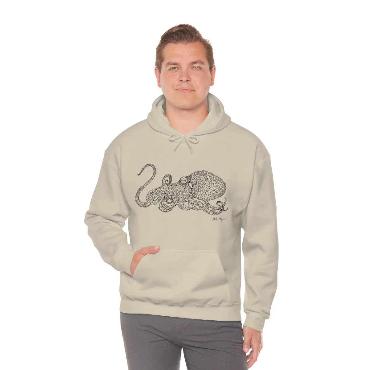 Octopus Drawing Warm Hoodie