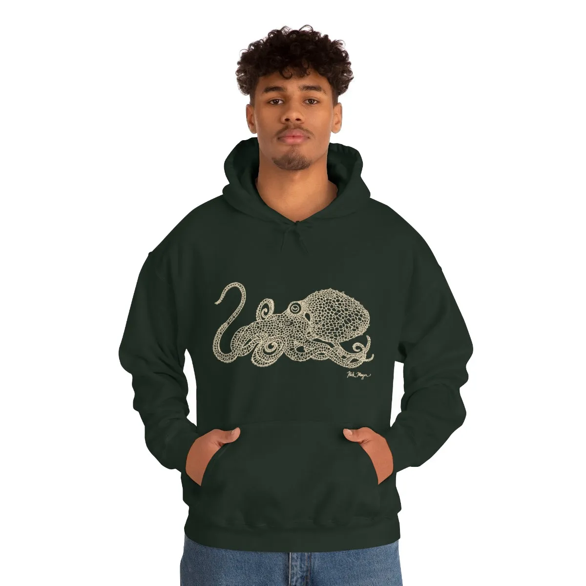 Octopus Drawing Warm Hoodie