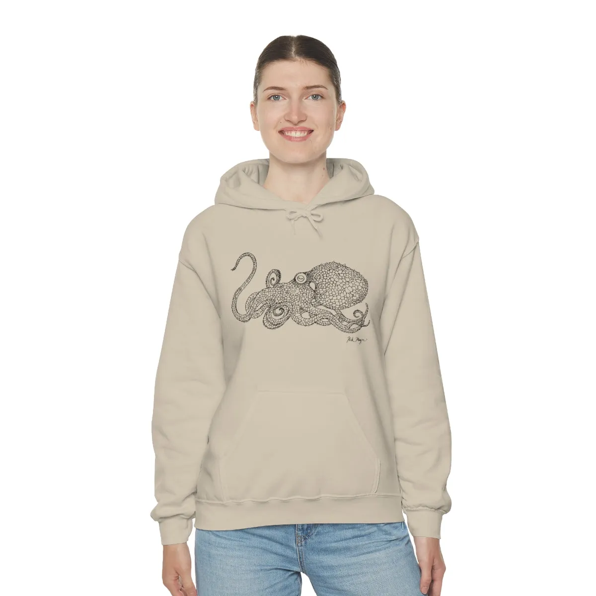 Octopus Drawing Warm Hoodie