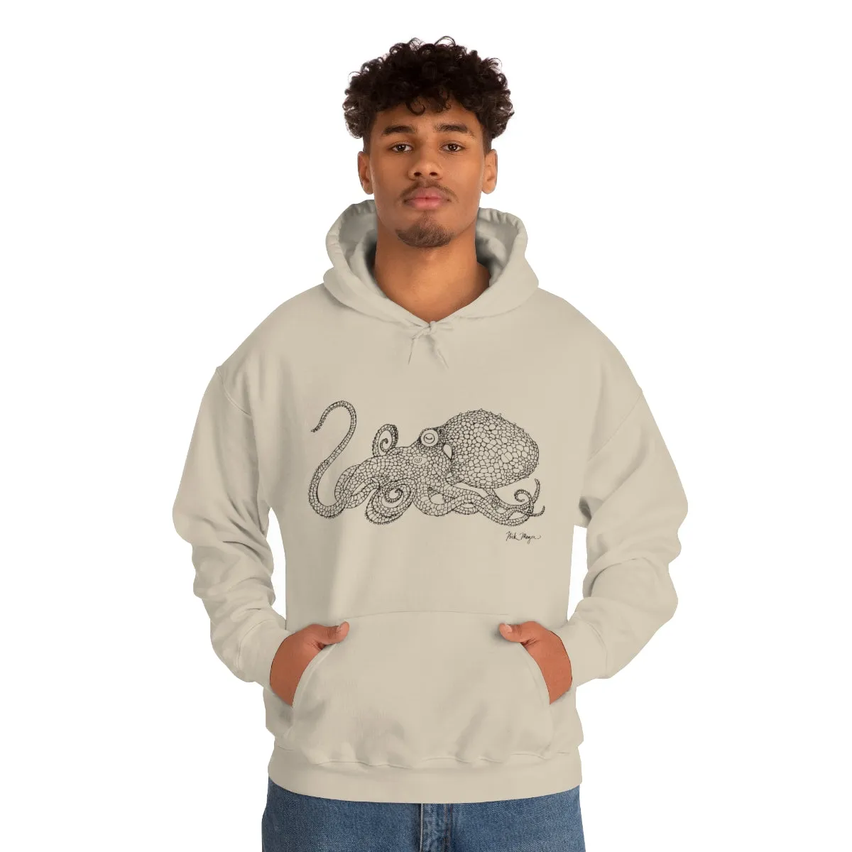 Octopus Drawing Warm Hoodie