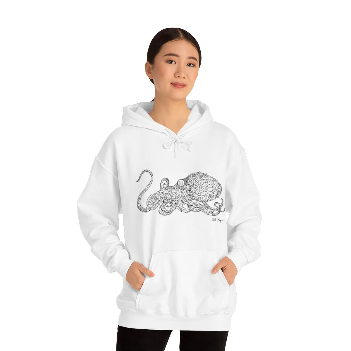 Octopus Drawing Warm Hoodie