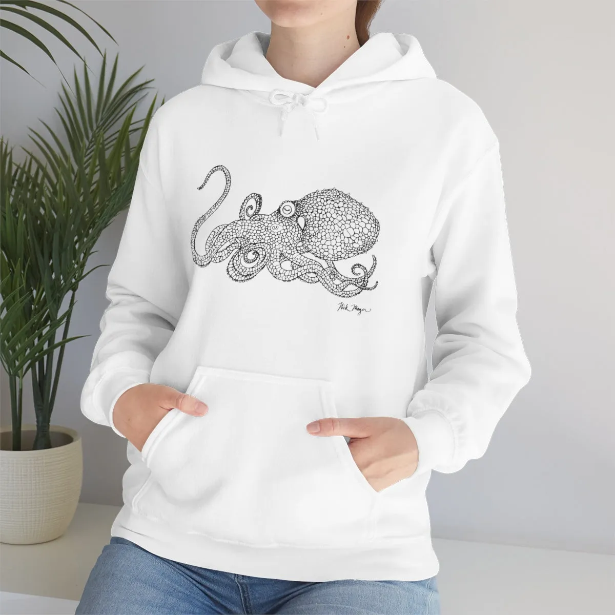 Octopus Drawing Warm Hoodie