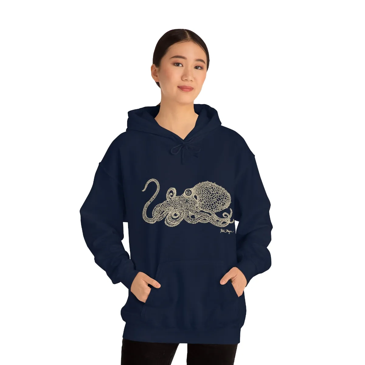 Octopus Drawing Warm Hoodie