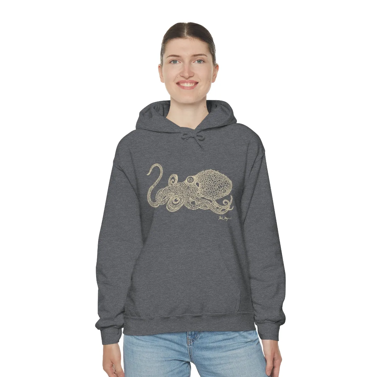 Octopus Drawing Warm Hoodie