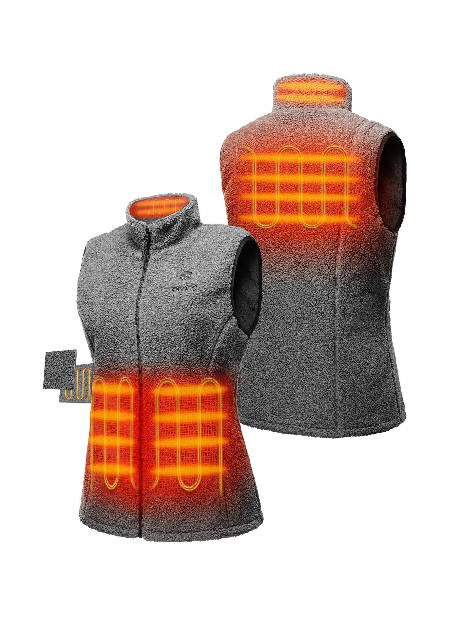 (Open-box) Women's Heated Recycled Fleece Vest (Battery Set Not Included)