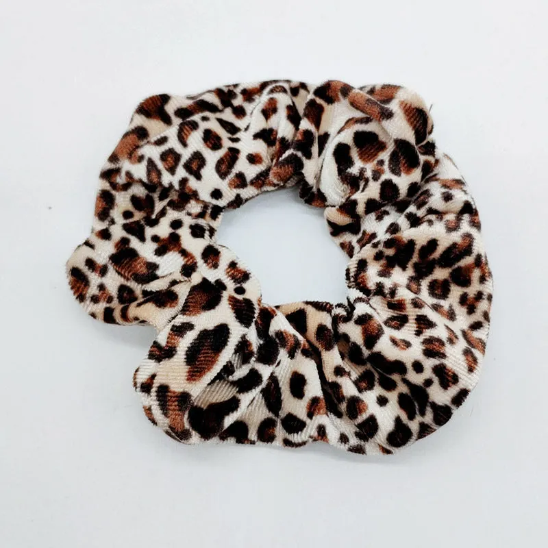 Oversized Leopard Dots Tie Dye Velvet Hair Scrunchies Hairbands