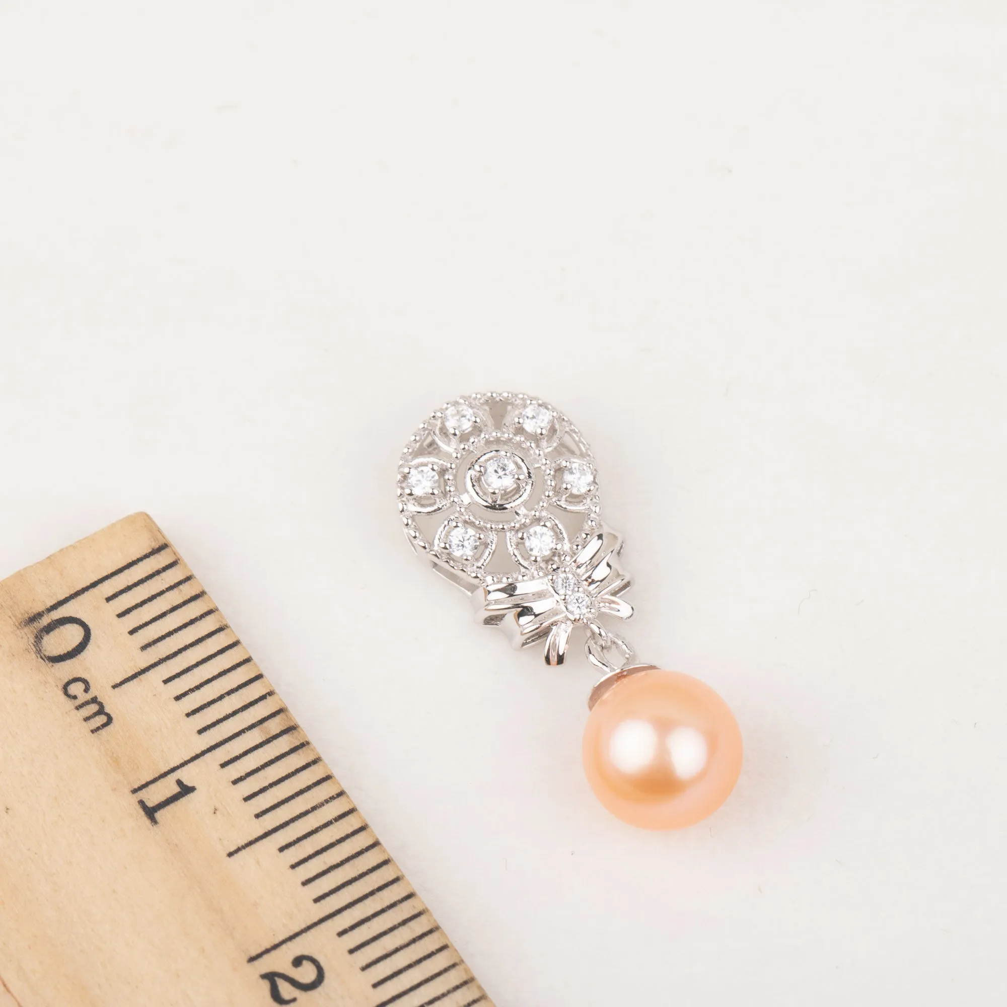 P060691 DIY 7-9mm Natural Freshwater pearl pendant accessory 925 sterling silver engagement jewelry necklace for women