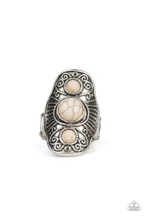 Paparazzi Stone Oracle - White Ring