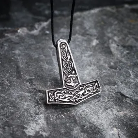 Pewter Jorvik Thor's Hammer Necklace - Handcrafted in the UK