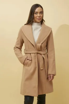 Phoebe Wrap Coat Camel