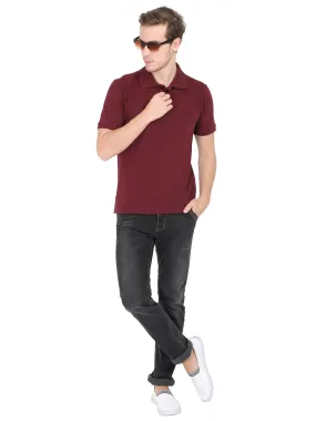 Polos: Maroon  Premium T-shirt