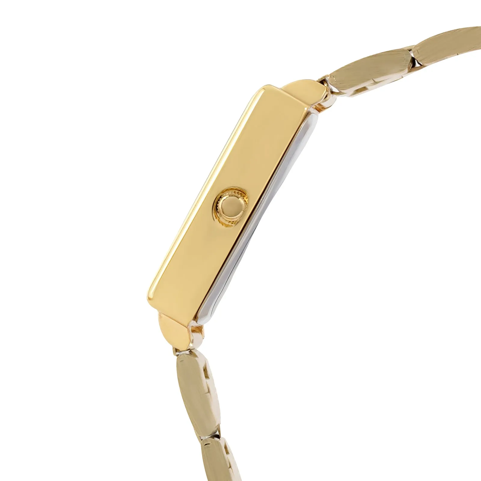 Quad White Dial Gold Metallic Strap Watch