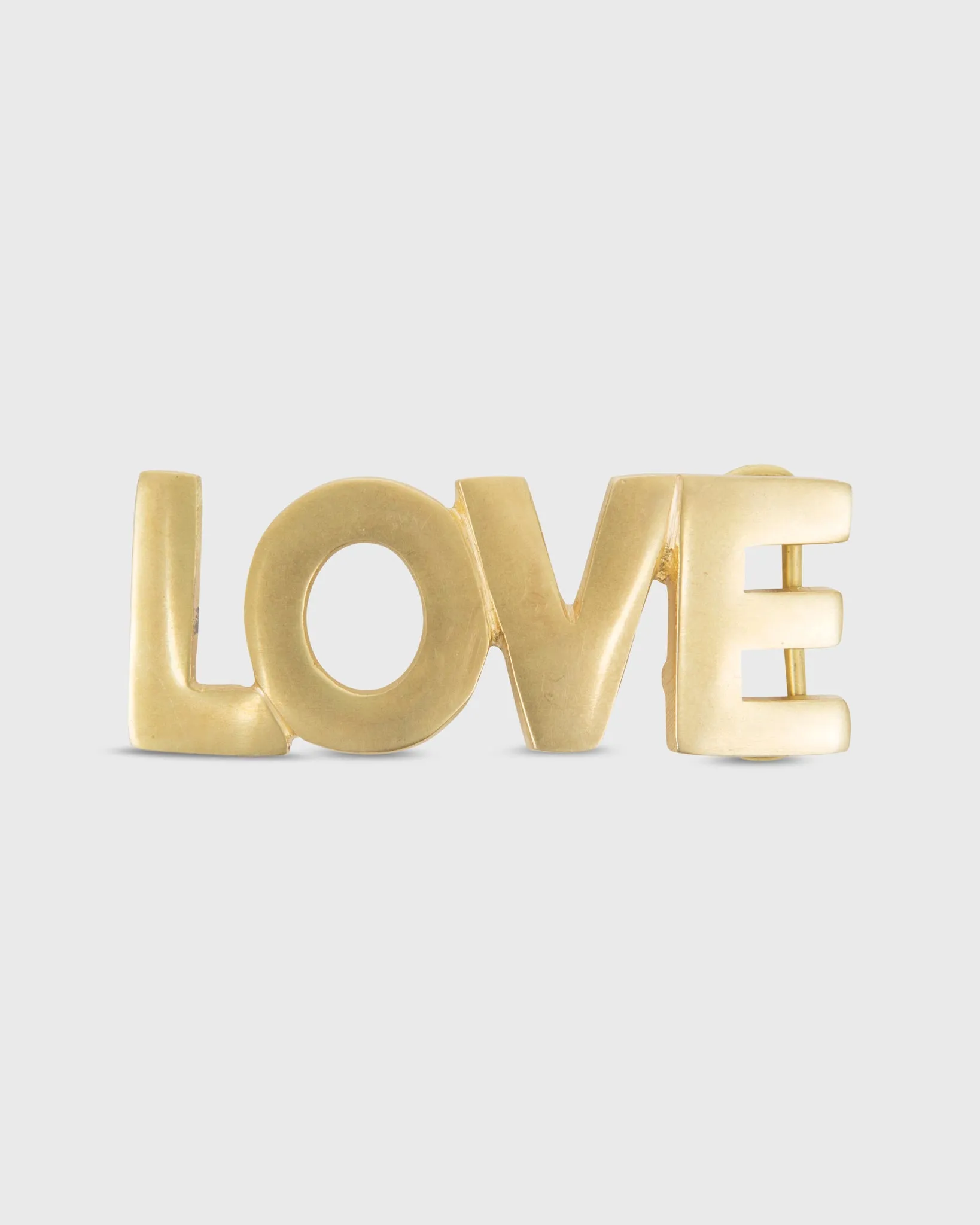 "Love" Belt Buckle in Brass