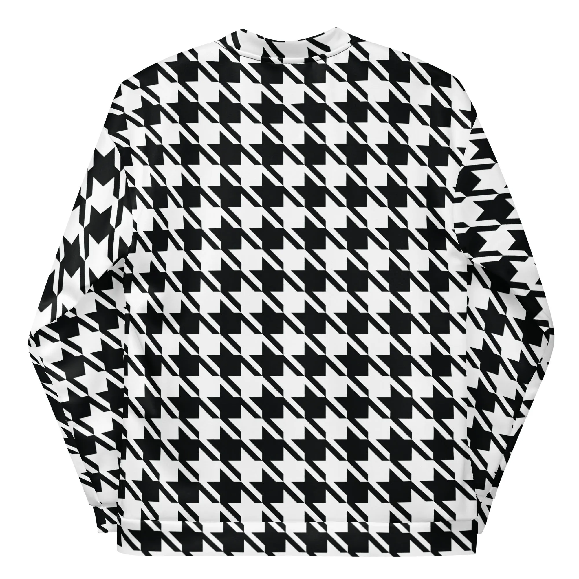 Refined Charm: Women's Classic Houndstooth Bomber 002