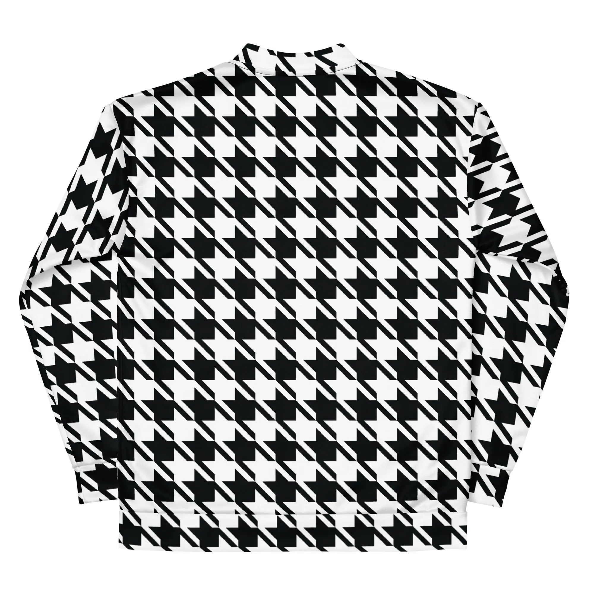 Refined Charm: Women's Classic Houndstooth Bomber 002