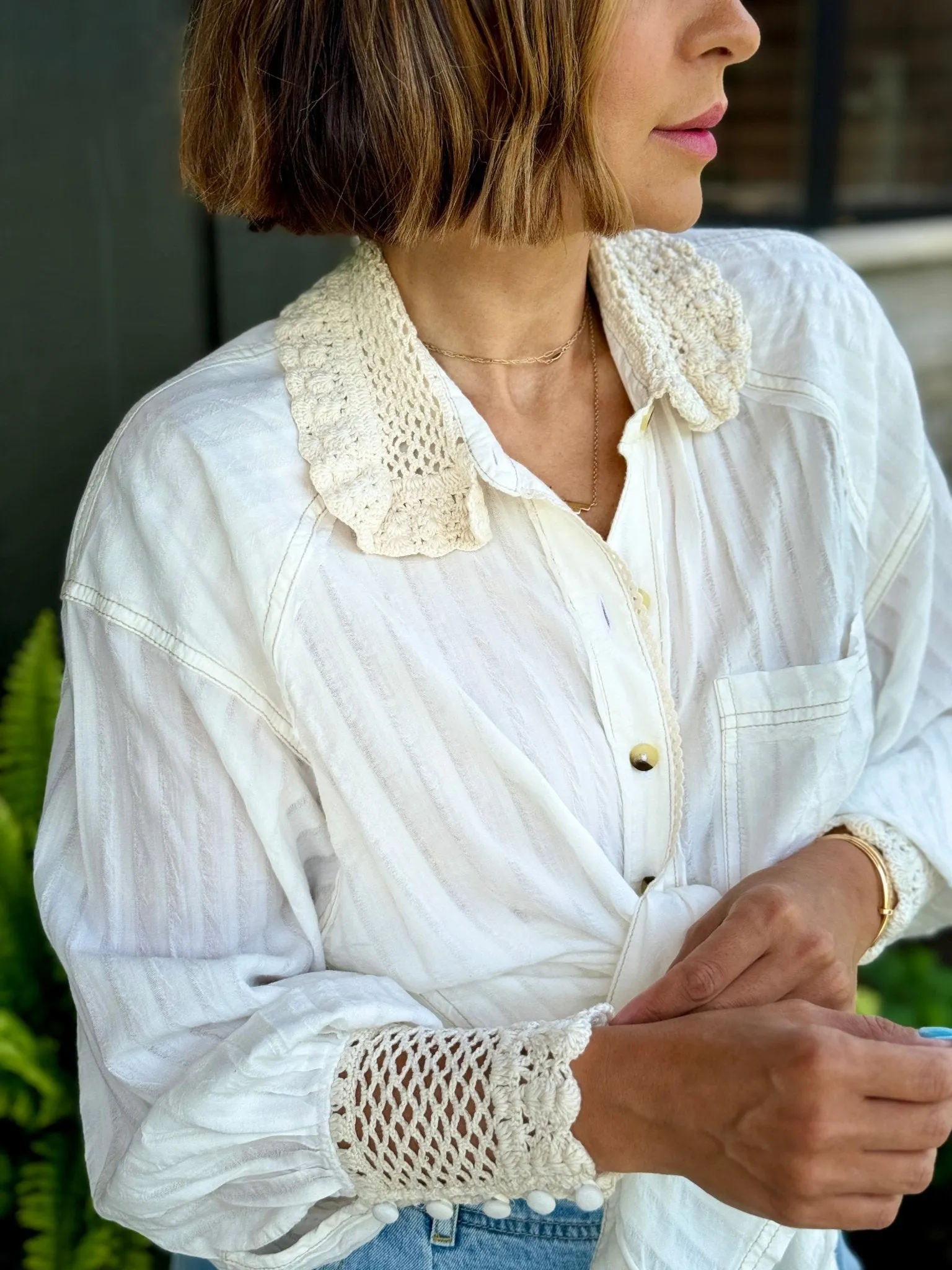 Rhiannon Crochet Shirt by Free People