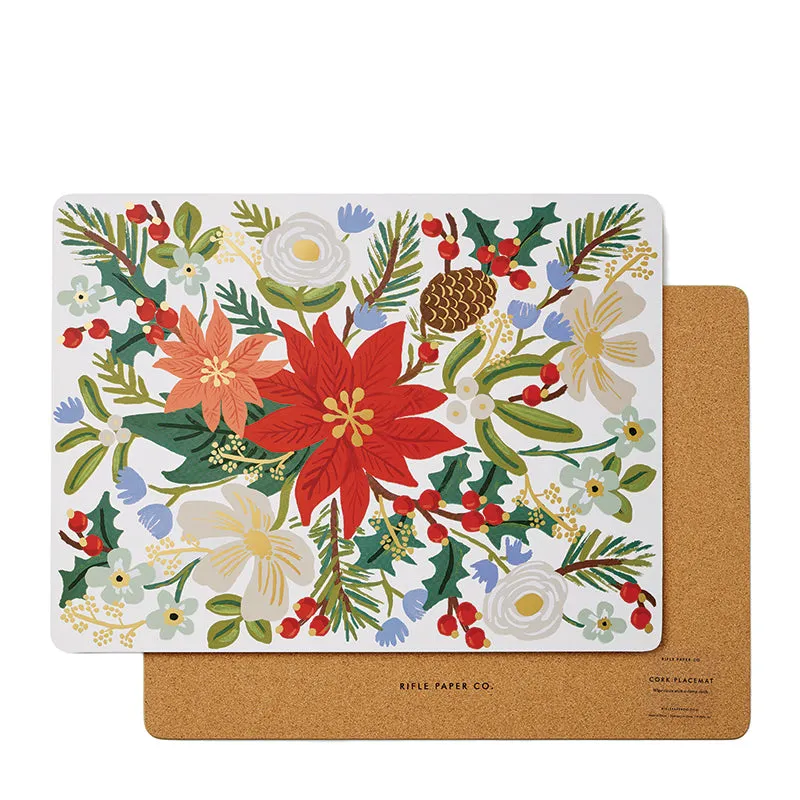 RIFLE PAPER CO. | Holiday Bouquet Cork Placemats