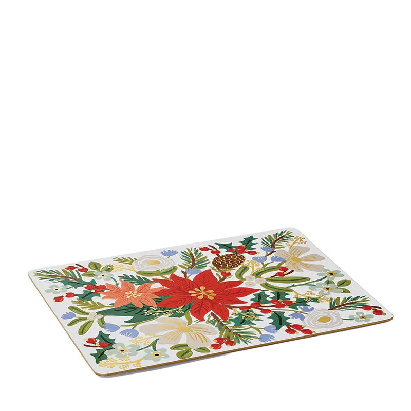 RIFLE PAPER CO. | Holiday Bouquet Cork Placemats