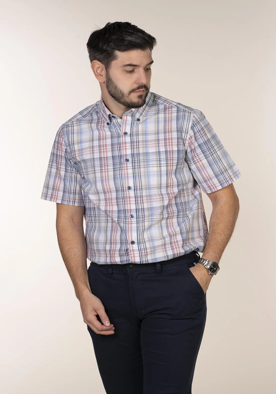 Short Sleeve Check Shirt - Multi