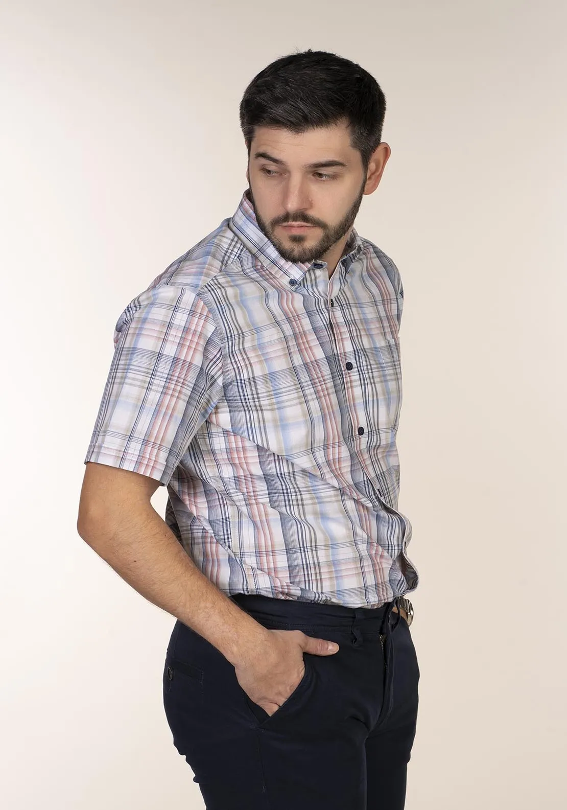 Short Sleeve Check Shirt - Multi