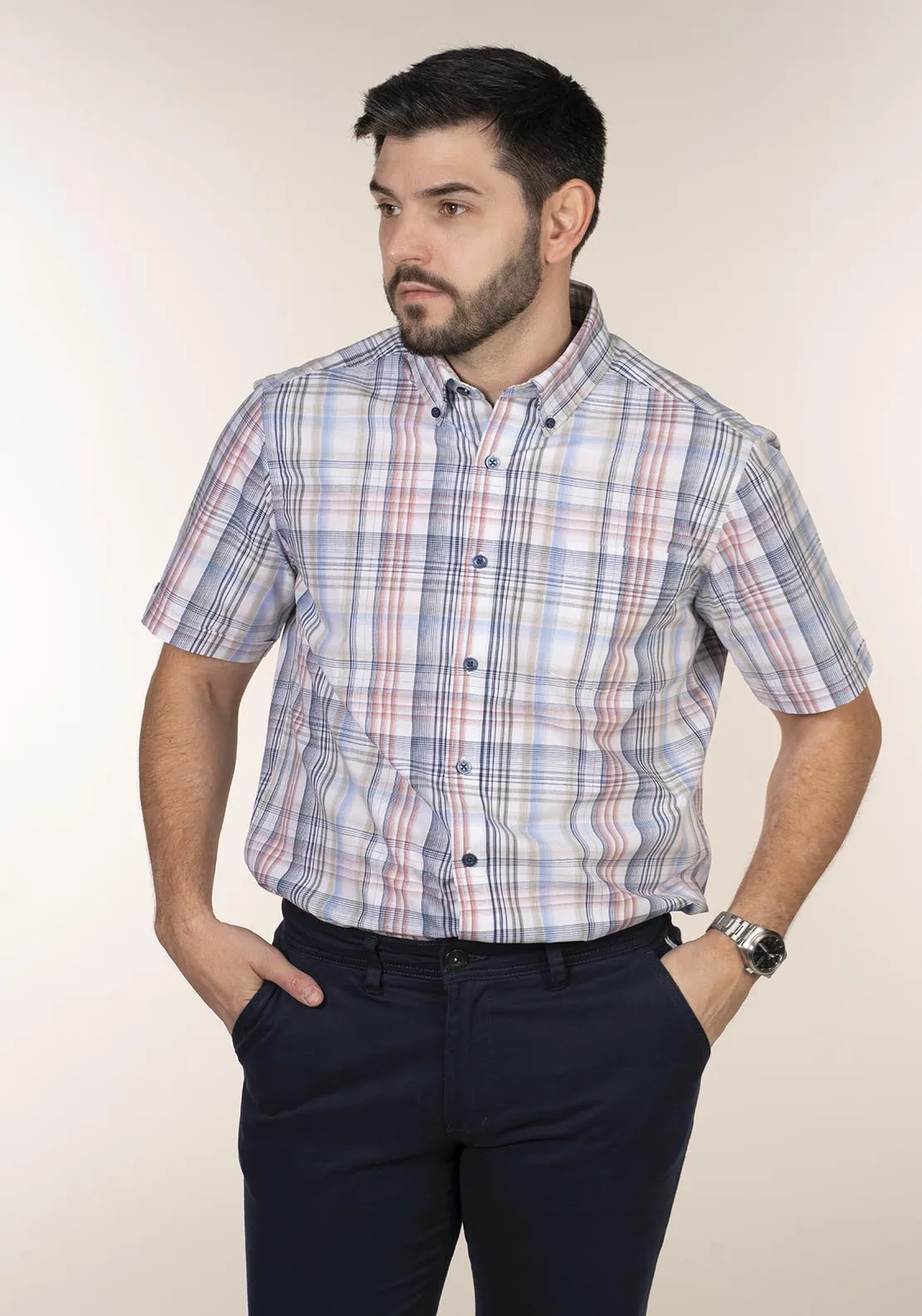 Short Sleeve Check Shirt - Multi