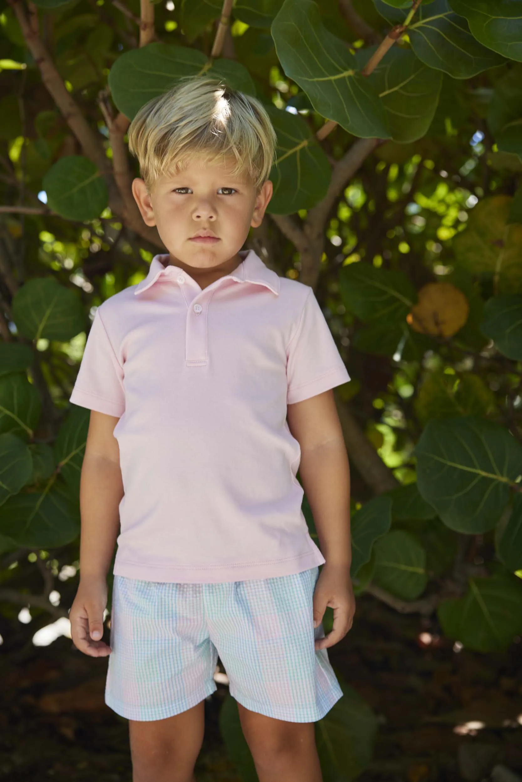 Short Sleeve Polo - Light Pink